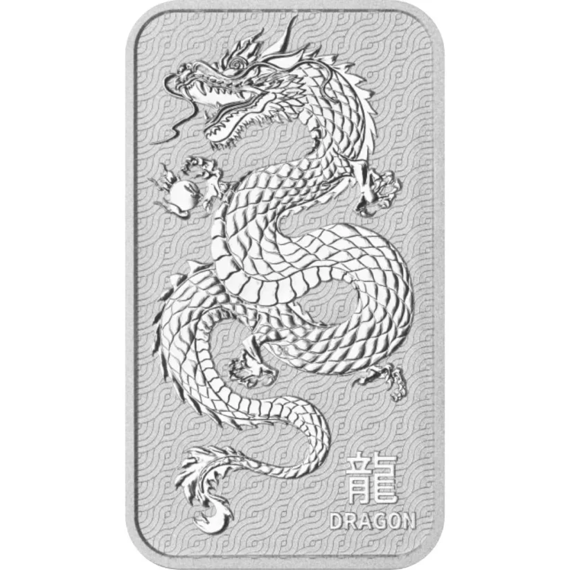 31,1g Perth mint | Sárkány | Lunar | ezüsttömb