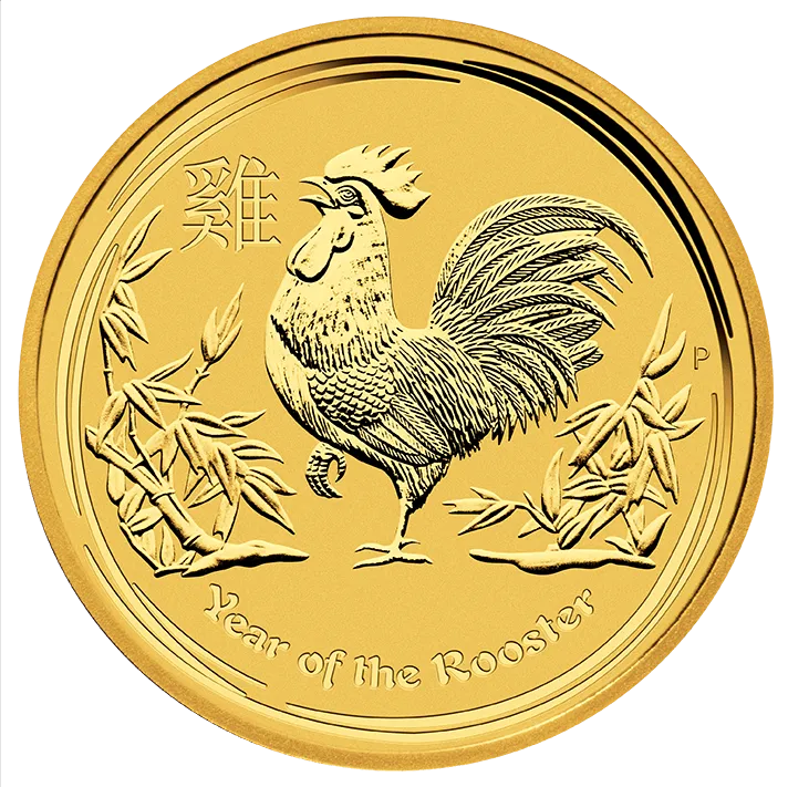 Gold coin Rooster 2 Oz | Lunar II | 2017