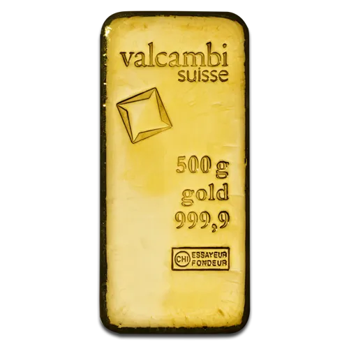 500g investiční zlatý slitek | Valcambi | Litý slitek
