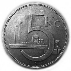 Stříbrná mince 5 Kč | 1931