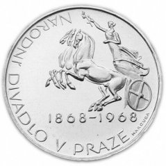 Stříbrná mince 10 Kčs Národní divadlo | 1968 | Proof