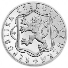 Strieborná minca 25 Kčs 10 let SNP | 1954 | Proof