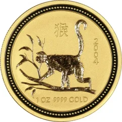 Zlatá investiční mince Rok Opice 2 Oz | Lunar I | 2004