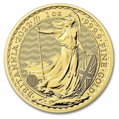 Zlatá investiční mince Britannia 1 Oz | Elizabeth II | 2022