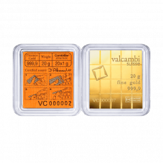 20 x 1g Gold Bar | Valcambi | CombiBar®