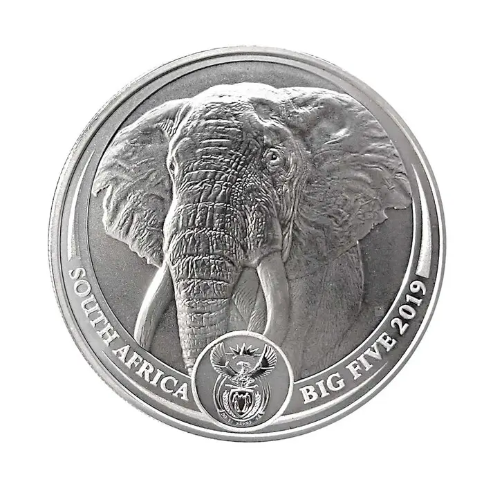 Strieborná investičná minca Slon 1 Oz | Big Five I | 2019