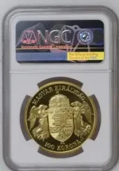 Zlatá 100 koruna 1908 KB | 2021 | Novoražba NGC MS 69