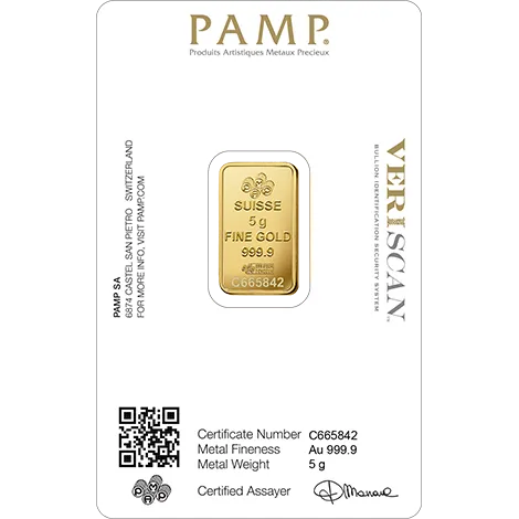 5g investiční zlatý slitek | Pamp Fortuna