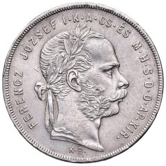 Srebrna Moneta 1 Gulden Franciszek Józef I. | Węgierski | 1887 KB