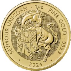 Zlatá investiční mince Seymour Unicorn 1 Oz | Tudor Beasts | 2024