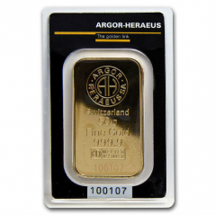 50g investičná zlatá tehlička | Argor-Heraeus | Kinebar