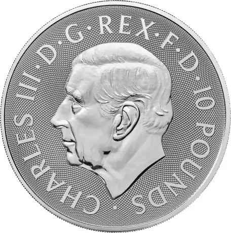 Stříbrná investiční mince Dragon 10 Oz | Tudor Beasts | 2024