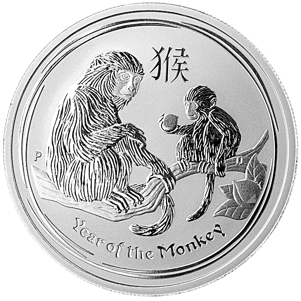 Stříbrná investiční mince Rok Opice 1 Oz | Lunar II | 2016