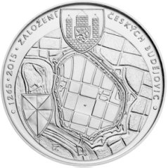 Strieborná minca 200 Kč České Budějovice jako královské Mesto | 2015 | Standard