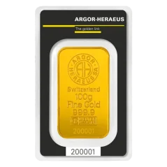 100g investičná zlatá tehlička | Argor-Heraeus | Kinebar
