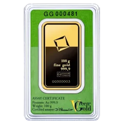 100g investiční zlatý slitek | Valcambi | Green Gold