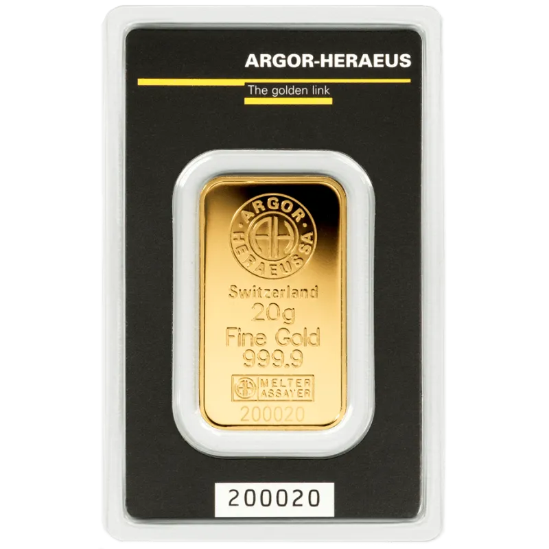20g Gold Bar | Argor-Heraeus