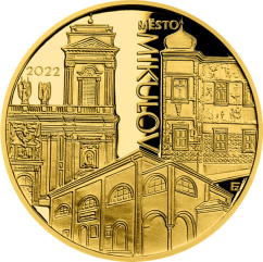 Zlatá minca 5000 Kč Mesto Mikulov | 2022 | Proof