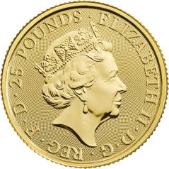 Zlatá investiční mince Yale 1/4 Oz | Queens Beasts | 2019