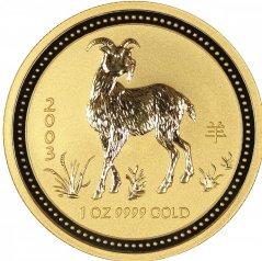 Zlatá investičná minca Rok Kozy 1/4 Oz | Lunar I | 2003