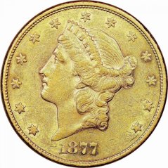 Gold coin 20 Dollar American Double Eagle | Liberty Head | 1877