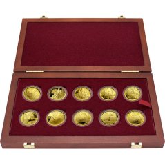Sada 10 zlatých mincí Hrady | 2016 - 2020 | Proof