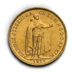 Zlatá mince 20 koruna Františka Josefa I. | 1914 KB Bosna