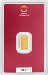 1g investiční zlatý slitek | Münze Österreich