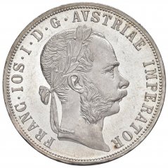 Stříbrná mince 2 Zlatník Františka Josefa I. | Rakouská ražba | 1879 | Stříbrná svatba