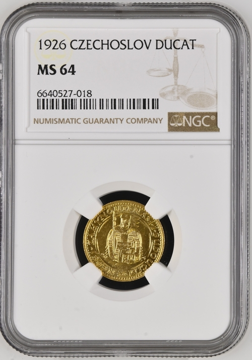 Gold coin St. Wenceslas 1 Ducat | 1926 | NGC | MS 64
