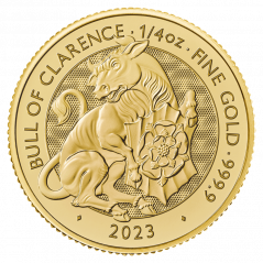 Zlatá investičná minca The Bull of Clarence 1/4 Oz | Tudor Beasts | 2023