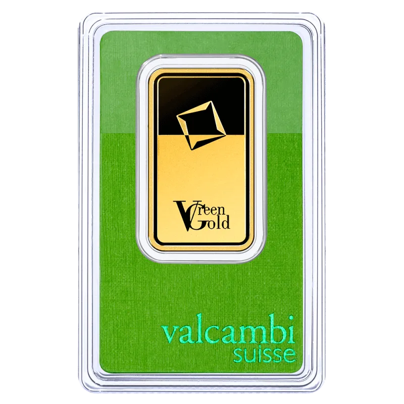 31,1g investiční zlatý slitek | Valcambi | Green Gold