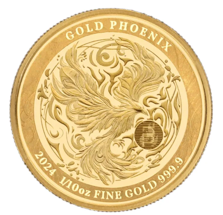 Zlatá investiční mince Phoenix 1/10 Oz | Niue | 2024