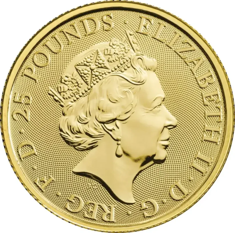 Gold coin Falcon 1/4 Oz | Queens Beasts | 2019