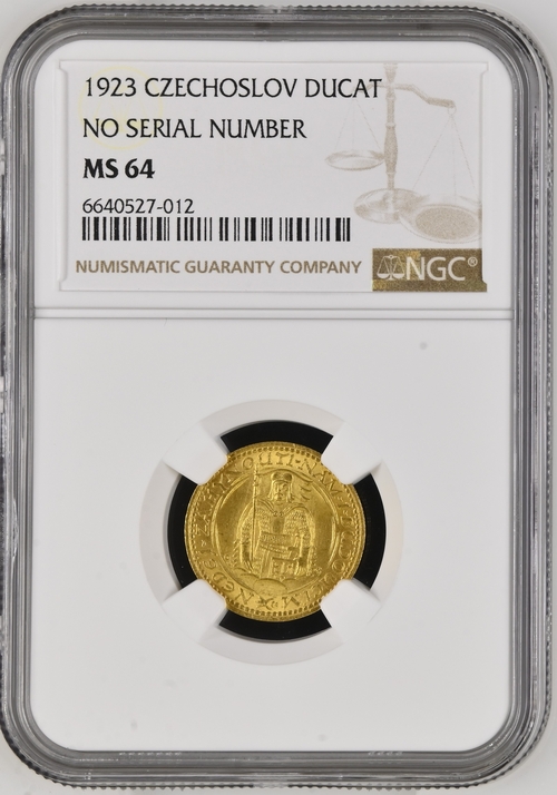 Gold coin St. Wenceslas 1 Ducat | 1923 | NGC | MS 64