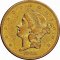 Zlatá mince 20 Dollar American Double Eagle | Liberty Head | 1855