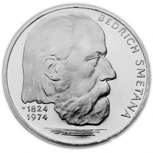 Silver coin 100 CSK Bedřich Smetana | 1974 | Proof