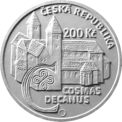 Stříbrná mince 200 Kč Kronikář Kosmas | 2025 | Standard