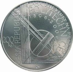 Strieborná minca 200 Kč František Josef Gerstner a Pražská polytechnika | 2006 | Proof