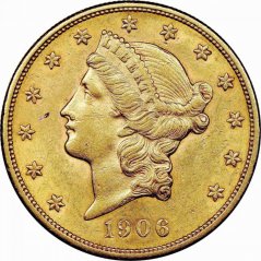 Zlatá mince 20 Dollar American Double Eagle | Liberty Head | 1906