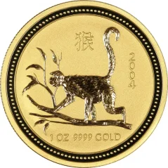 Zlatá investiční mince Rok Opice 2 Oz | Lunar I | 2004