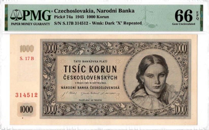 Bankovka 1000 Korun | 1945 | EPQ 66