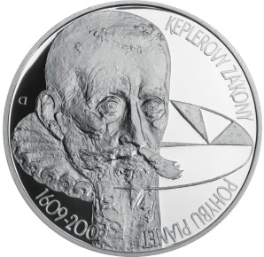 Stříbrná mince 200 Kč Formulovány Keplerovy zákony | 2009 | Proof