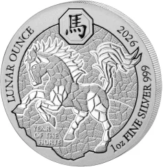 Ló 1 uncia | Lunar | Rwanda | 2026 | ezüstérme
