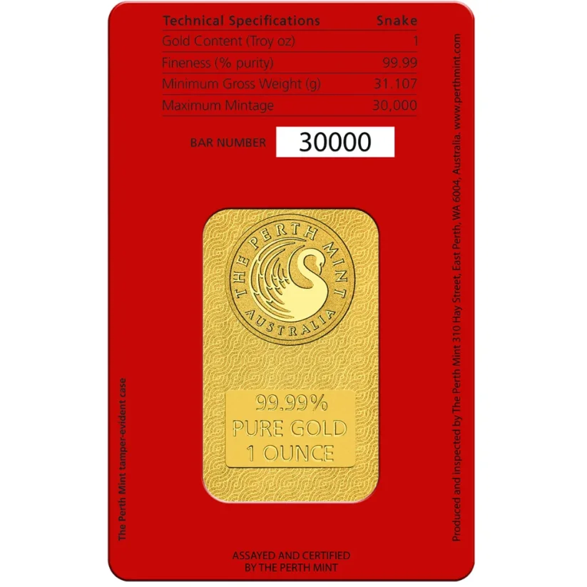 31,1g Perth Mint | Kígyó | 2025 | aranytömb