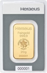 20g investičná zlatá tehlička | Heraeus