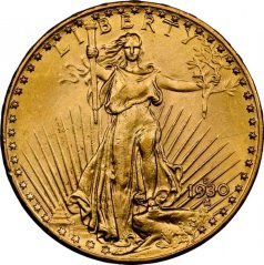 Gold coin 20 Dollar American Double Eagle | Saint Gaudens | 1930