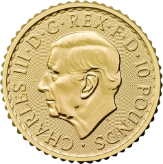 Zlatá investiční mince Britannia 1/10 Oz | Charles III | 2026