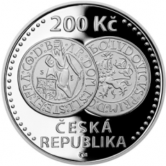 Stříbrná mince 200 Kč Zahájení ražby jáchymovských tolarů | 2020 | Proof
