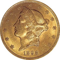 Złota Moneta 20 Dolarów Podwójny Orzeł | Liberty Head | 1896